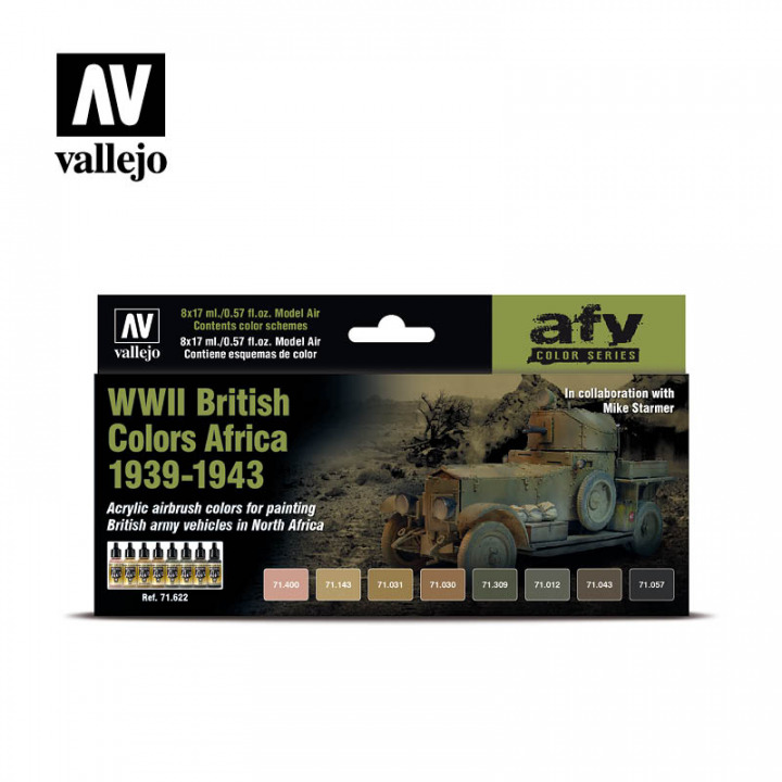 Boxart WWII British Colors Africa 1939-1943 Vallejo Model Air Boxart WWII British Colors Africa 1939-1943 Vallejo Model Air