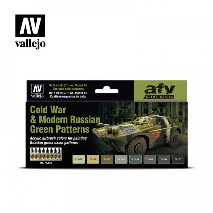 Boxart Cold War & Modern Russian Green Patterns  Vallejo Model Air
