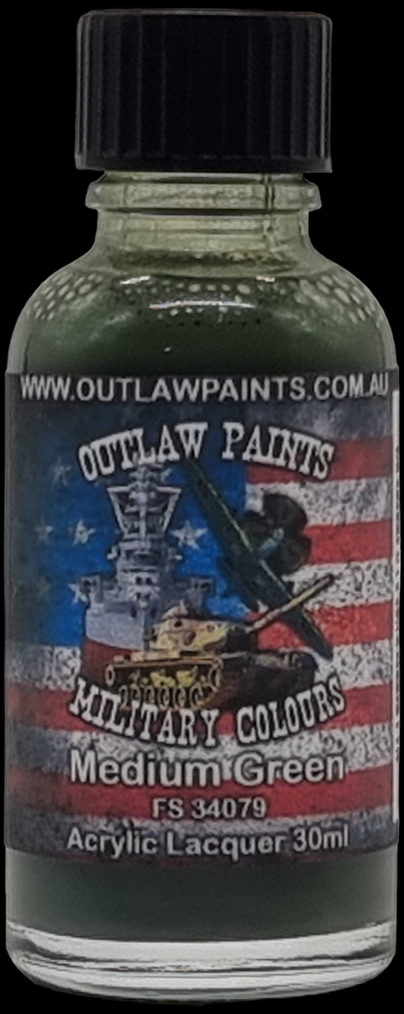 Boxart US Military Colour - Medium Green FS34079 OP002MIL Outlaw Paints Boxart US Military Colour - Medium Green FS34079 OP002MIL Outlaw Paints