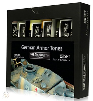 Boxart 502 Abteilung oil set - German armor Tones  MIG Productions