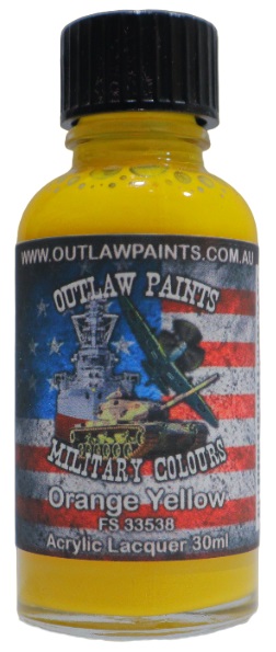 Boxart US Military Colour - Orange Yellow FS33538 OP018MIL Outlaw Paints Boxart US Military Colour - Orange Yellow FS33538 OP018MIL Outlaw Paints