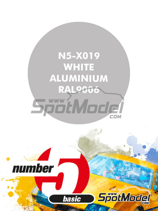 Boxart White Aluminium RAL9006  Number Five