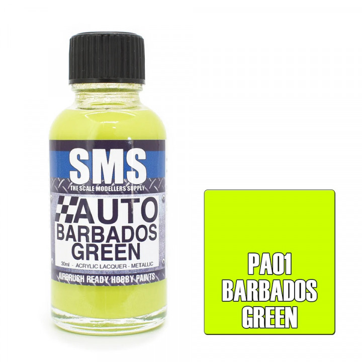 Boxart Auto Colour BARBADOS GREEN  SMS