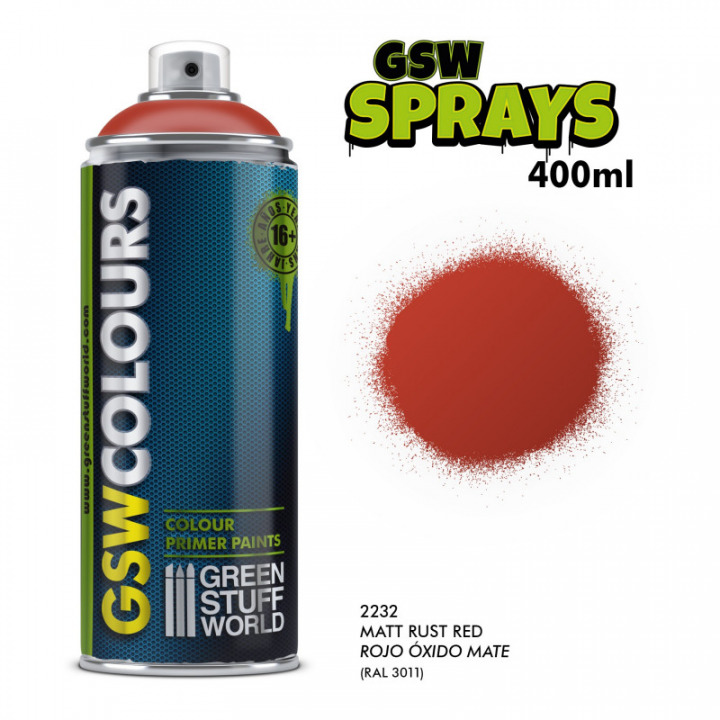 Boxart Spray Primer Rust red  Green Stuff World