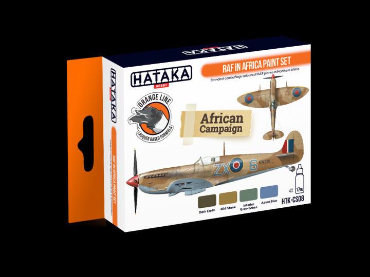 Boxart RAF in Africa paint set HTK-CS08 Hataka Hobby Orange Line