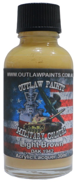 Boxart US Military Colour - Light Brown DAK 1942 OP053MIL Outlaw Paints Boxart US Military Colour - Light Brown DAK 1942 OP053MIL Outlaw Paints