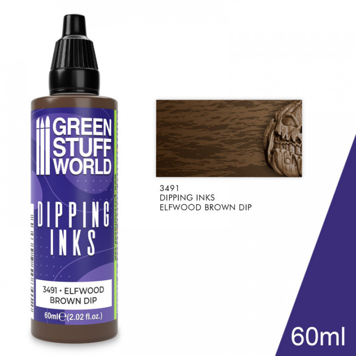 Boxart Dipping Ink Elfwood Brown Dip  Green Stuff World