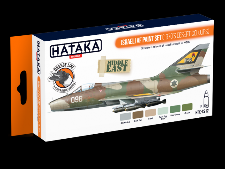 Boxart Israeli AF paint set (1970’s desert colours) HTK-CS12 Hataka Hobby Orange Line Boxart Israeli AF paint set (1970’s desert colours) HTK-CS12 Hataka Hobby Orange Line
