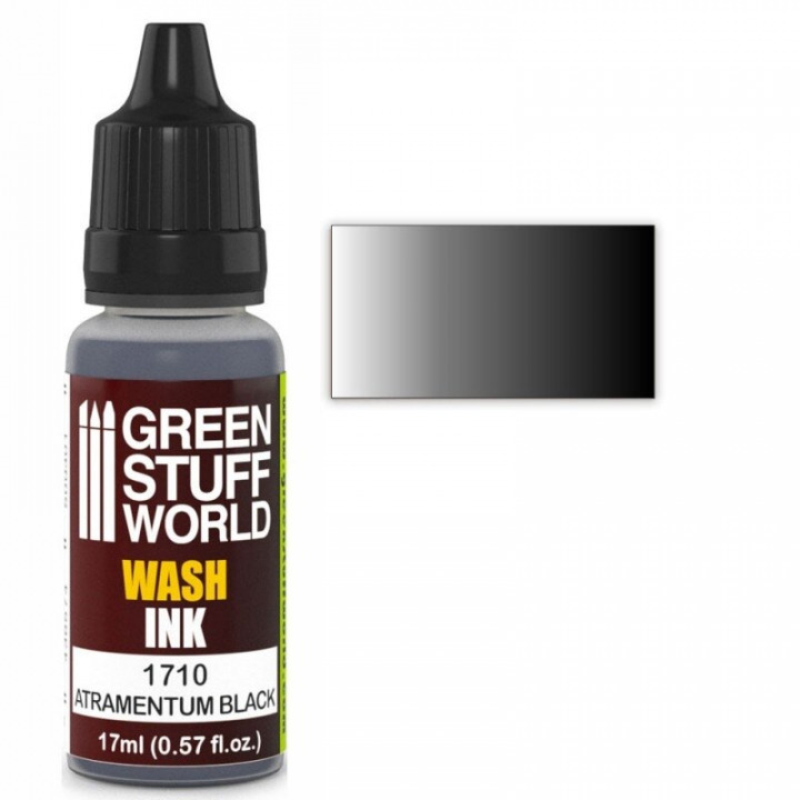 Boxart Wash Ink Atramentum Black  Green Stuff World