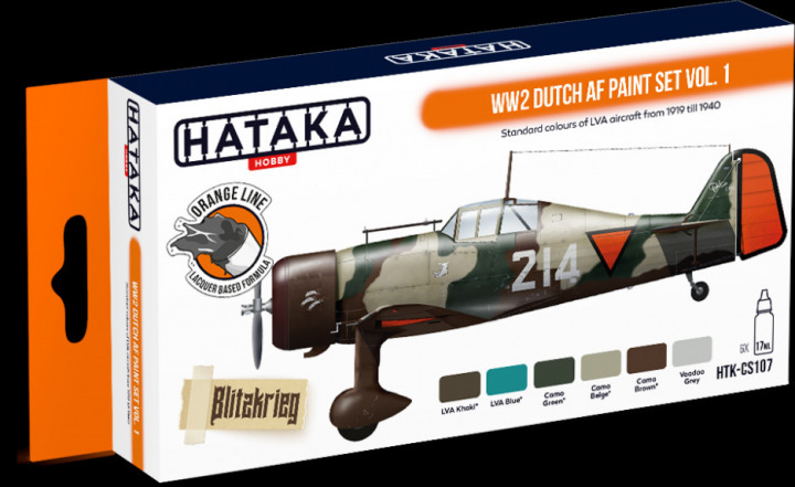 Boxart WW2 Dutch AF paint set vol. 1 HTK-CS107 Hataka Hobby Orange Line Boxart WW2 Dutch AF paint set vol. 1 HTK-CS107 Hataka Hobby Orange Line