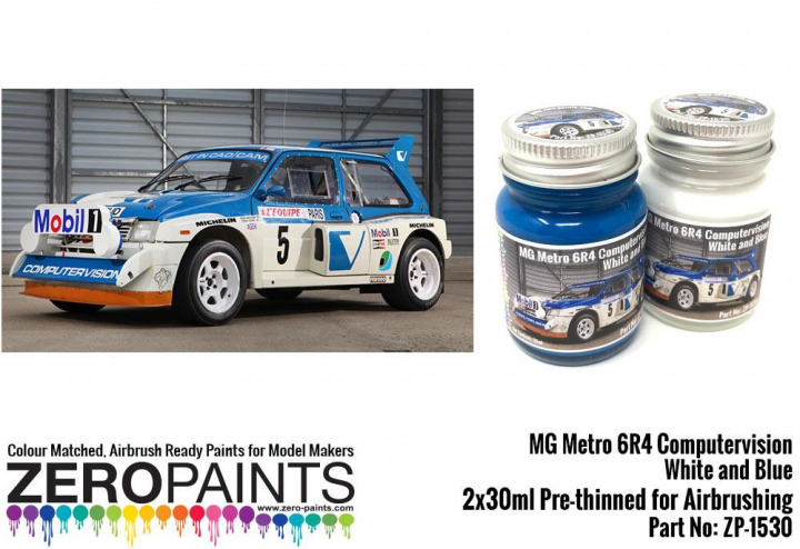 Boxart MG Metro 6R4 Computervision - White and Blue  Zero Paints