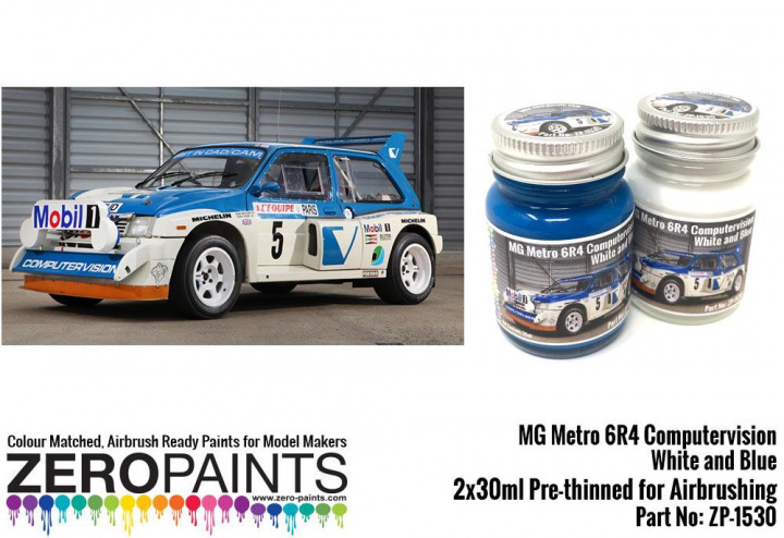 Boxart MG Metro 6R4 Computervision - White and Blue  Zero Paints