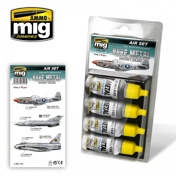 Boxart Bare Metal Aircraft Colors Ammo by Mig Jimenez Boxart Bare Metal Aircraft Colors Ammo by Mig Jimenez