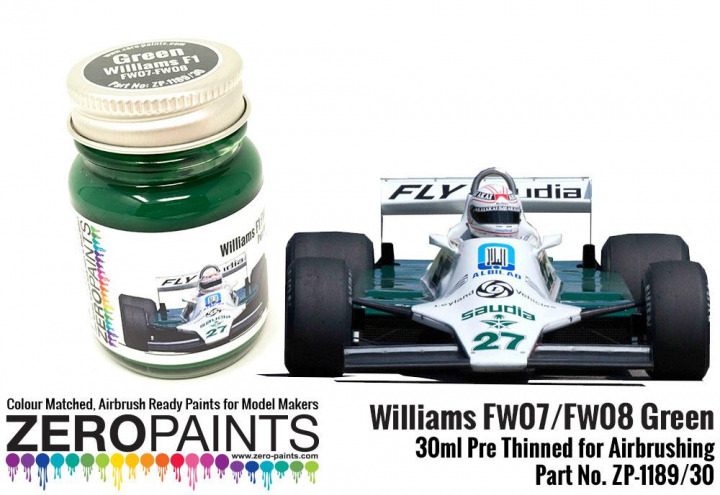 Boxart Williams FW07-FW08 Green ZP-1189/30 Zero Paints