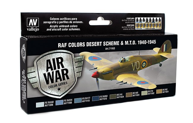 Boxart RAF Colors Desert Scheme & M.T.O. 1940-1945 71.163 Vallejo Model Air