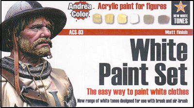 Boxart White Paint Set (6x17ml) ACS-003 Andrea Color