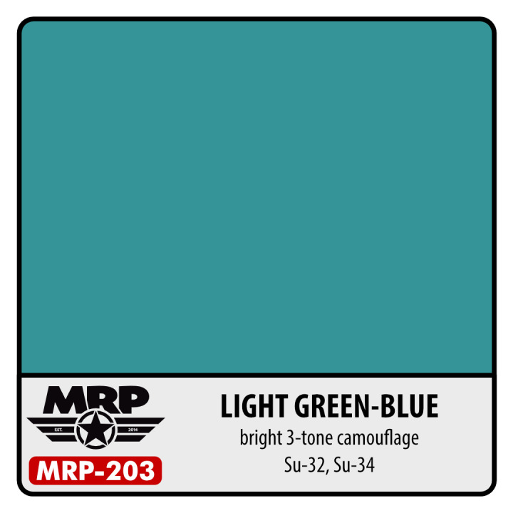 Boxart Light Green-Blue Su-32, Su-34 (Bright 3-tone Camouflage) MR.Paint Boxart Light Green-Blue Su-32, Su-34 (Bright 3-tone Camouflage) MR.Paint