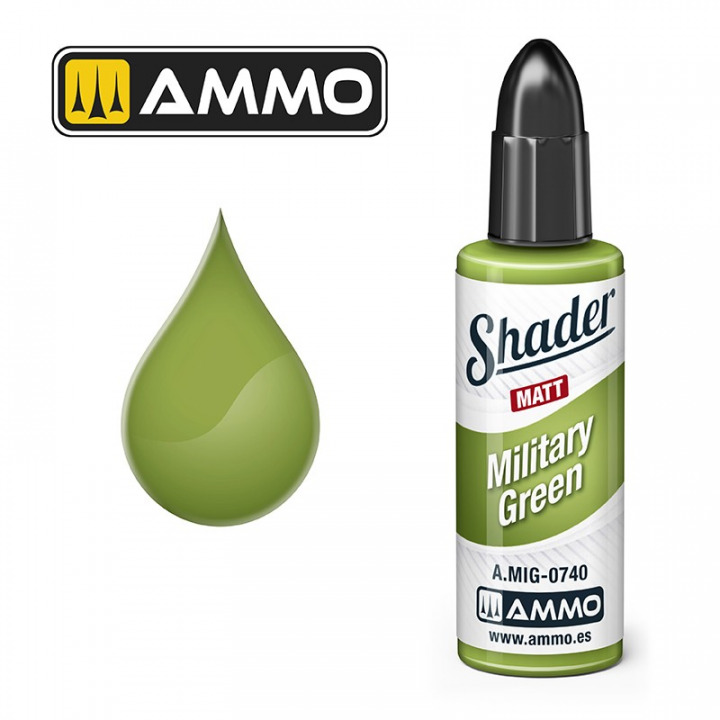 Boxart Military Green Shader A.MIG-0740 Ammo by Mig Jimenez