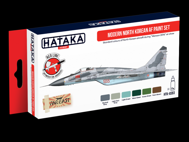 Boxart Modern North Korean AF paint set HTK-AS93 Hataka Hobby Red Line