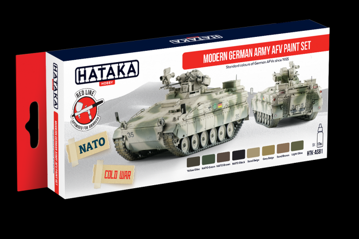 Boxart Modern German Army AFV paint set HTK-AS81 Hataka Hobby Red Line