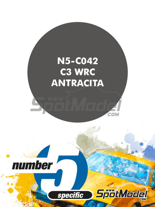 Boxart C3 WRC Antracita  Number Five