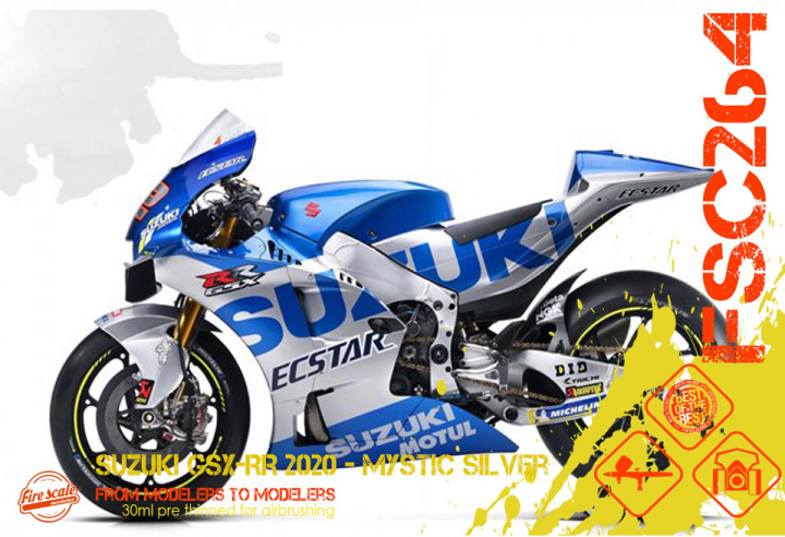 Boxart Suzuki GSX-RR 2020 Mystic Silver  Fire Scale Colors