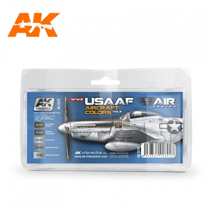 Boxart WW2 USAAF Aircraft Colors Vol. 2 AK 2210 AK Interactive Air Series